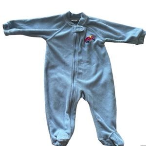 3 FOR $20 BUM KIDS 6M Blue Ribbed Full Zip Footie